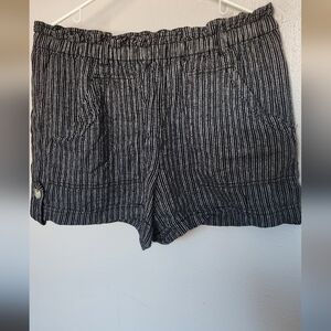 Striped Black and White Shorts